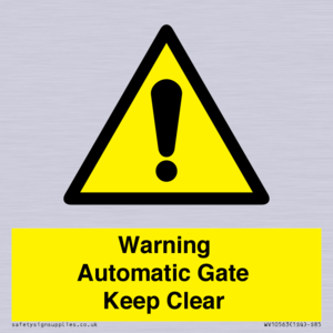 Warning Automatic Gate Keep Clear